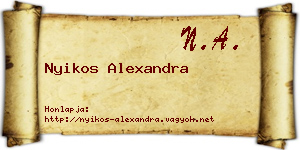 Nyikos Alexandra névjegykártya