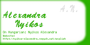 alexandra nyikos business card